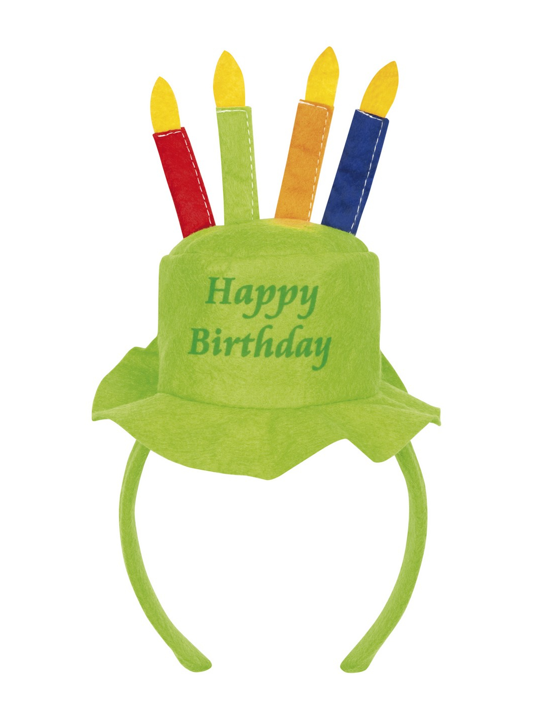 Mini chapeau Joyeux Anniversaire vert adulte