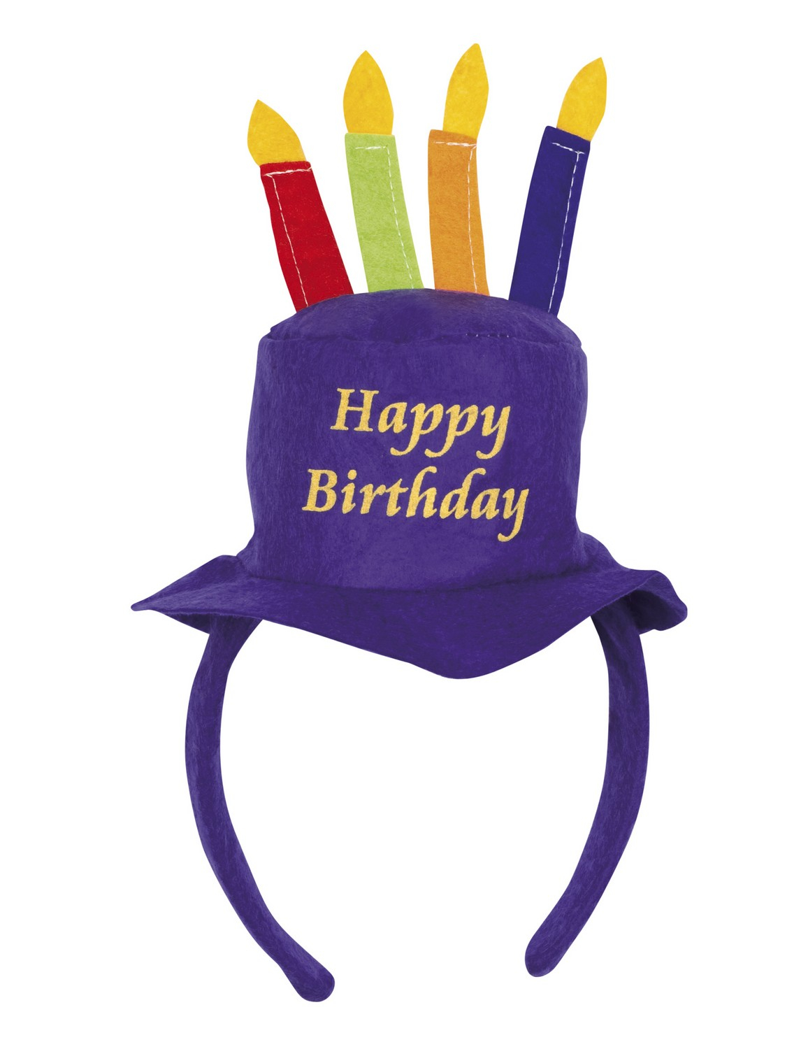 Mini chapeau Joyeux anniversaire violet adulte