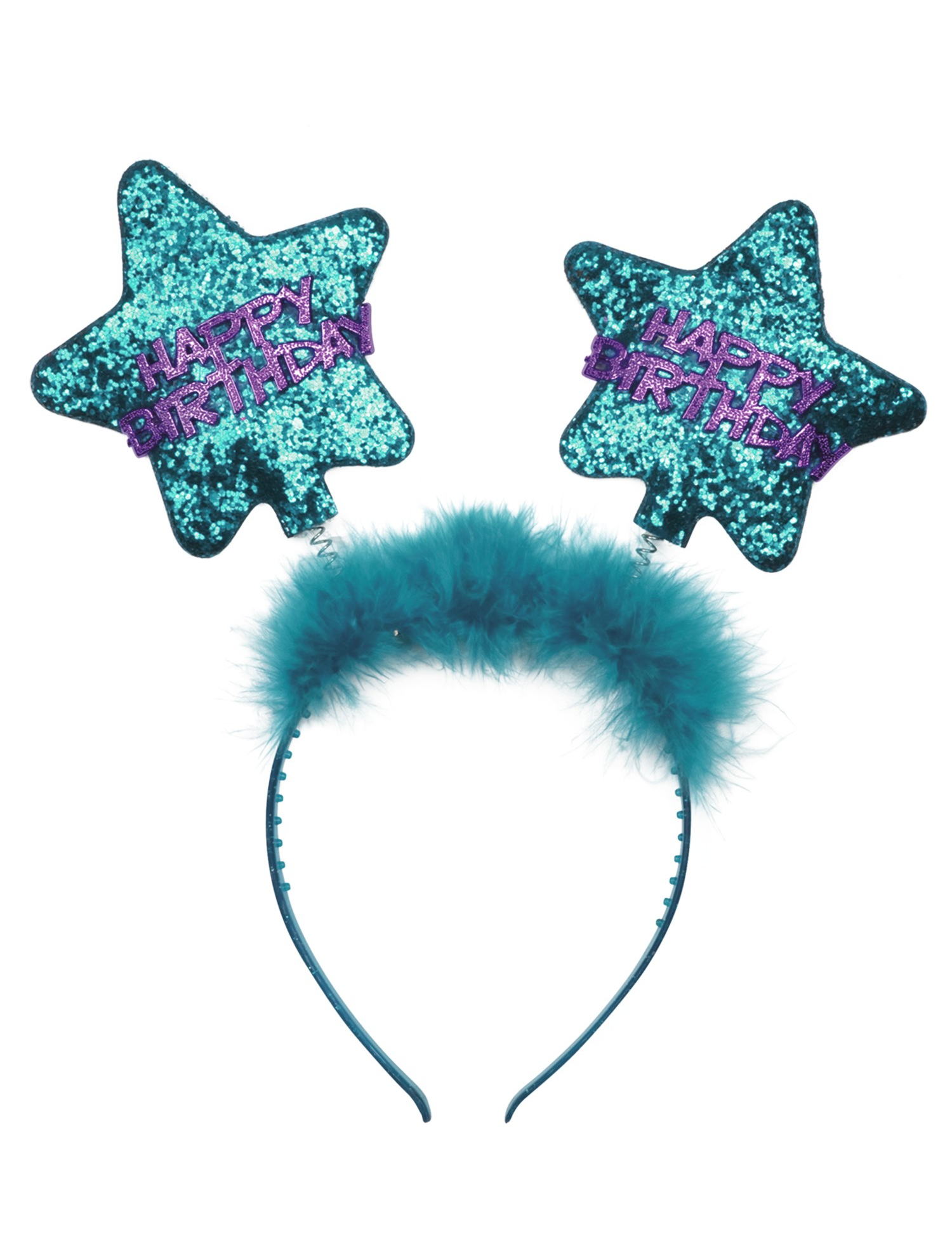 Serre-tête Happy Birthday bleu adulte