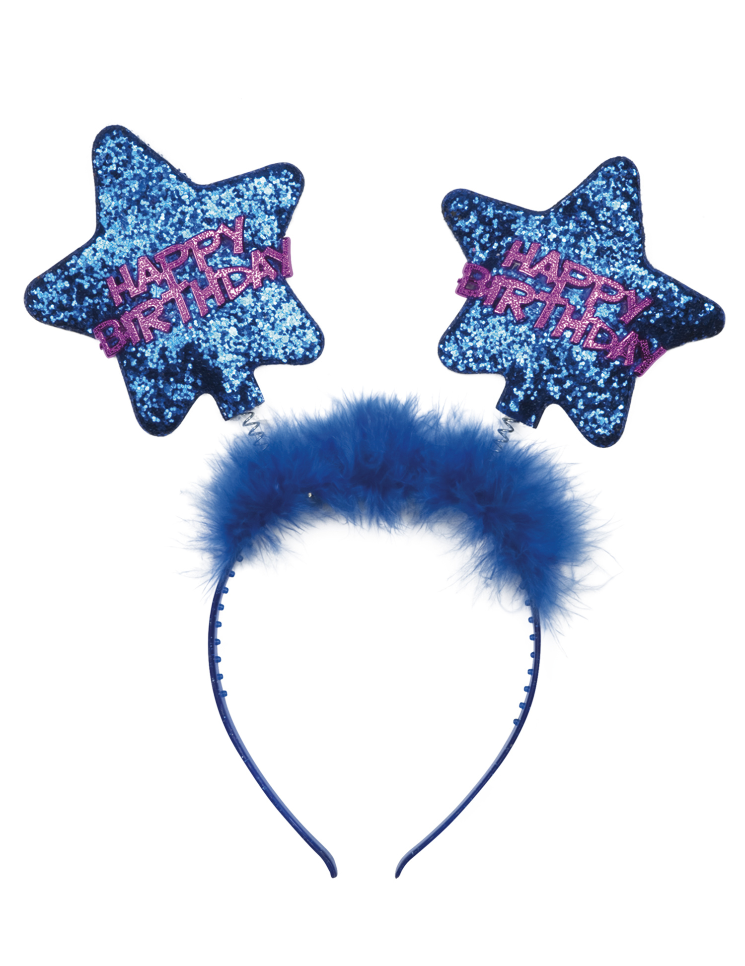 Serre-tête Happy Birthday bleu foncé adulte