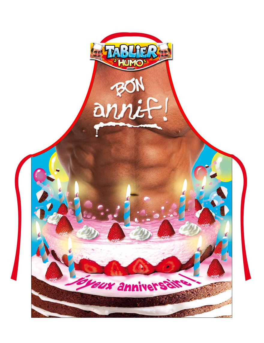 Tablier homme gâteau adulte