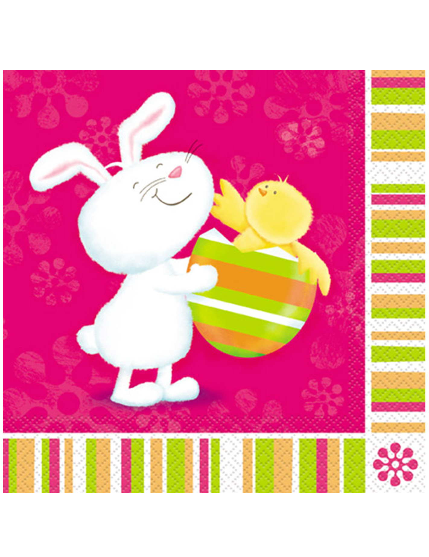 16 Serviettes en papier Lapin Rigolo 33 x 33 cm