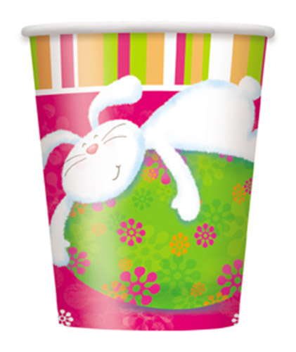 8 gobelets carton Lapin Coloré