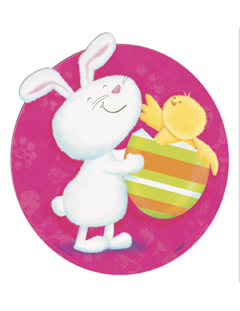 10 décorations carton Lapin Rigolo