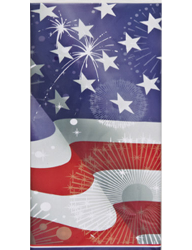 Nappe plastique drapeau americain