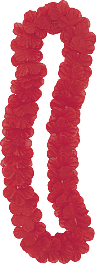 Collier Hawaï rouge 106 cm
