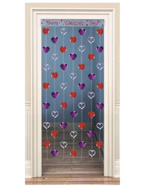 Décoration de porte coeurs Saint Valentin
