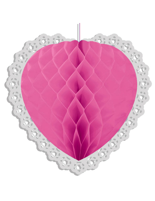 Décoration coeur rose Saint Valentin