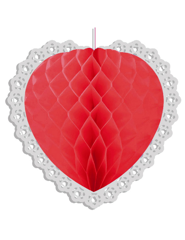 Décoration coeur rouge Saint Valentin