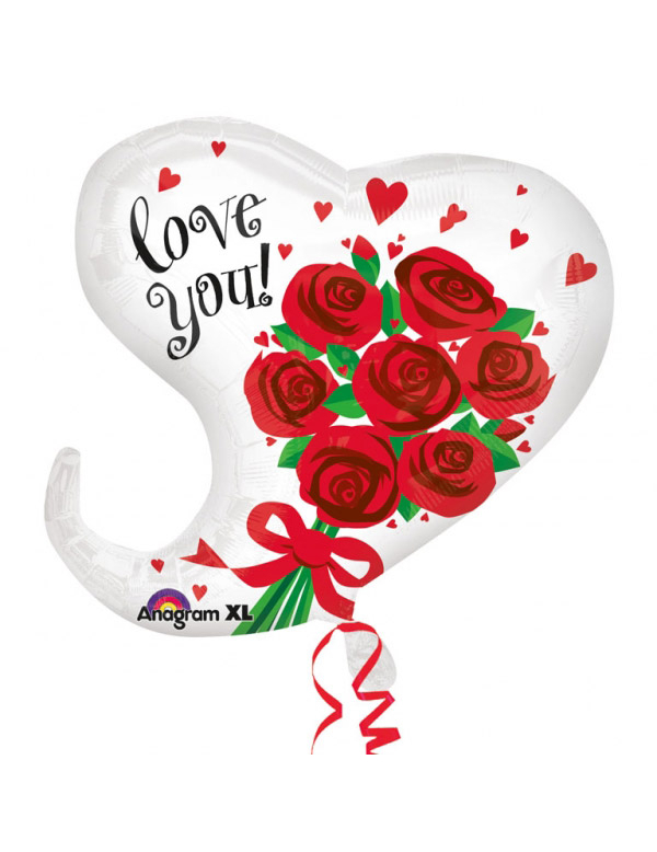 Ballon roses Saint Valentin