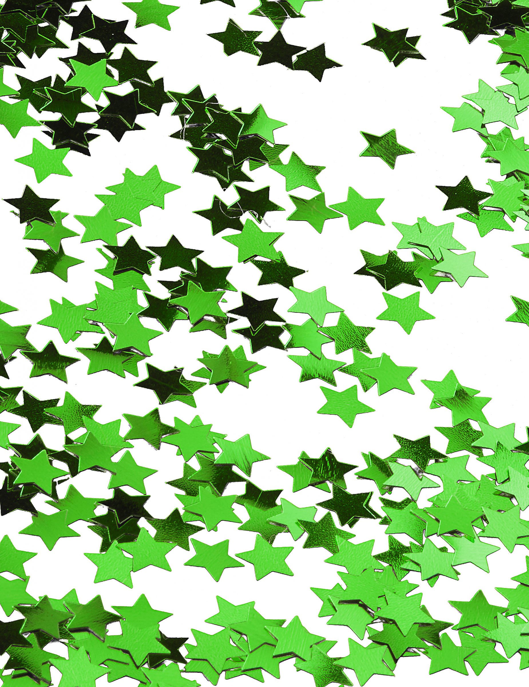 Confettis étoiles métallisés verts
