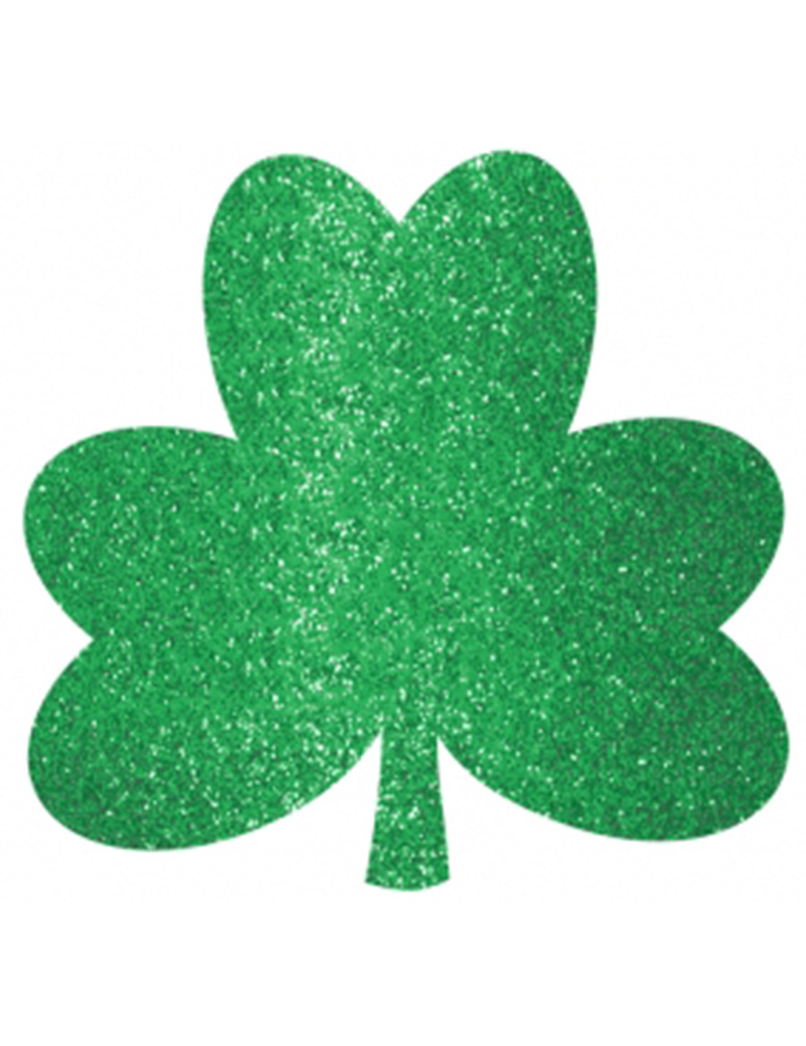 Décorations trèfles verts paillettés Saint-Patrick