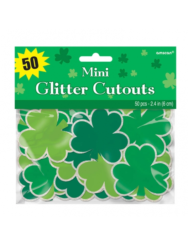 Mini décorations de table trèfles pailletés Saint Patrick