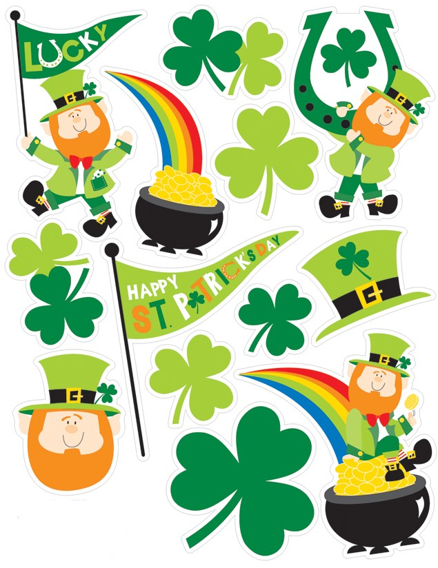 Décorations fenêtre Leprechaun Saint Patrick