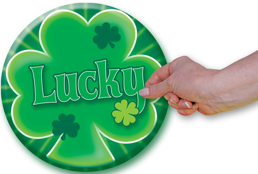 Badge humoristique customisable géant Saint-Patrick