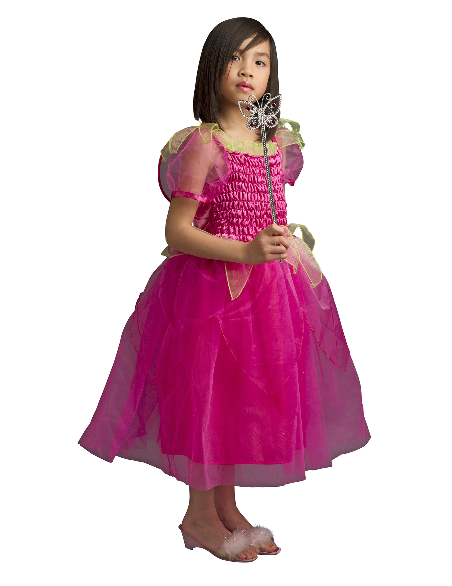 Déguisement fée fleur rose enfant fille