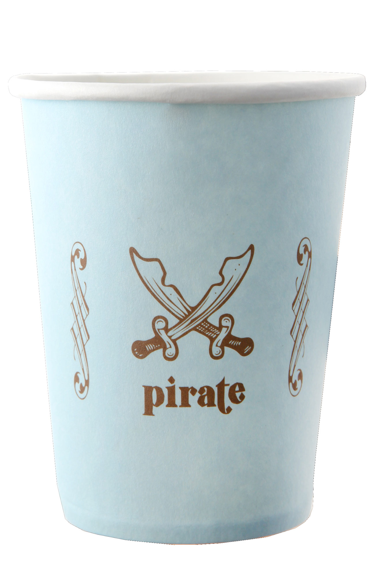 6 Gobelets pirate bleu clair