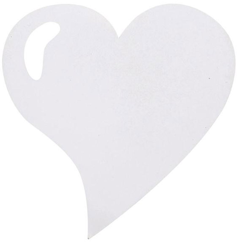 4 Sets de table coeur brillant blanc