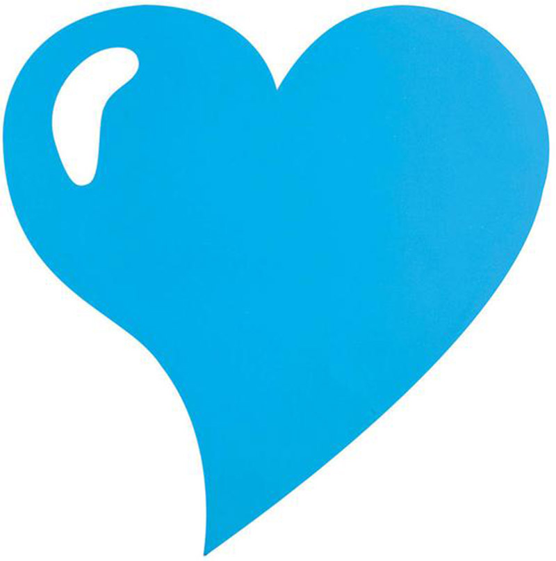 4 Sets de table coeur brillant turquoise