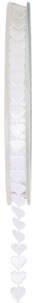 Ruban coeurs blancs