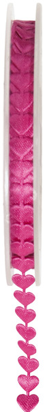 Ruban coeurs fuchsia
