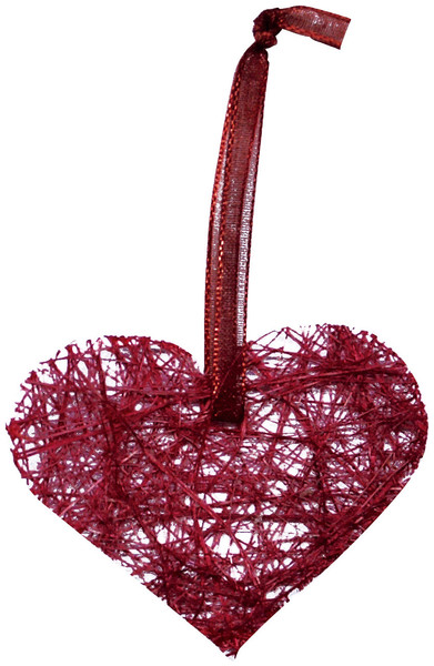 8 pendentifs coeurs bordeaux