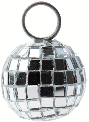 4 marque-places argent boule à facettes