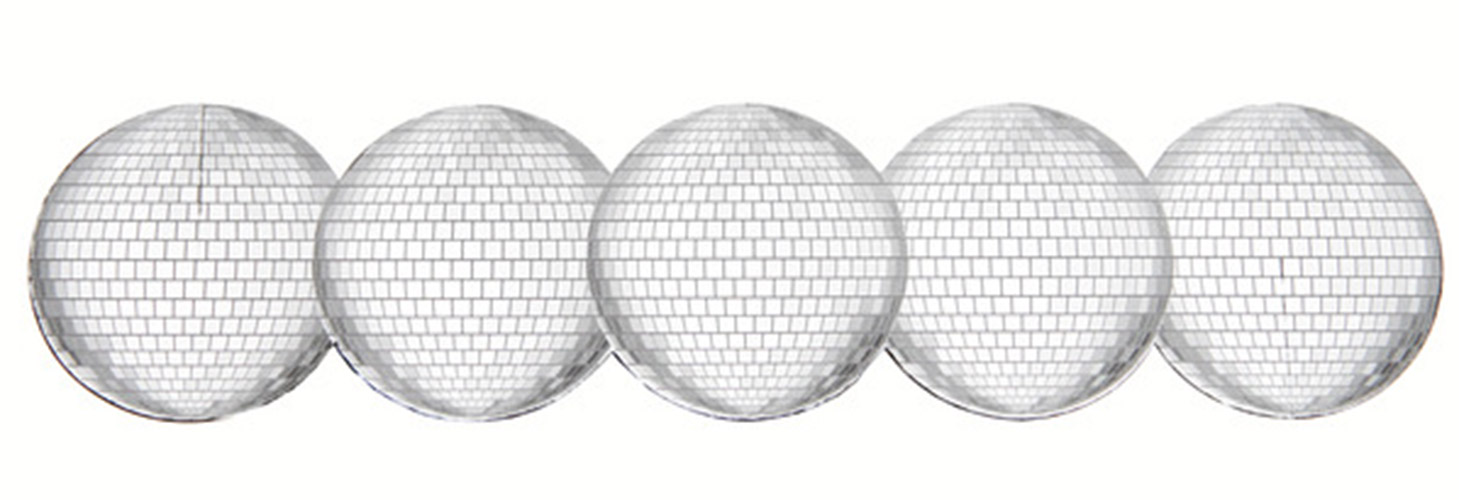 Ronds de serviette boule à facettes argent