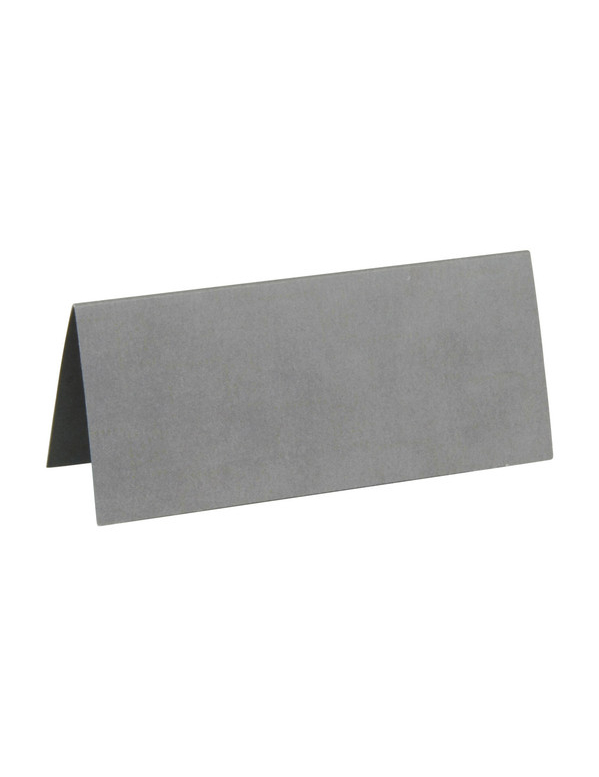 10 Marque-places rectangulaires argentés 3 x 7 cm