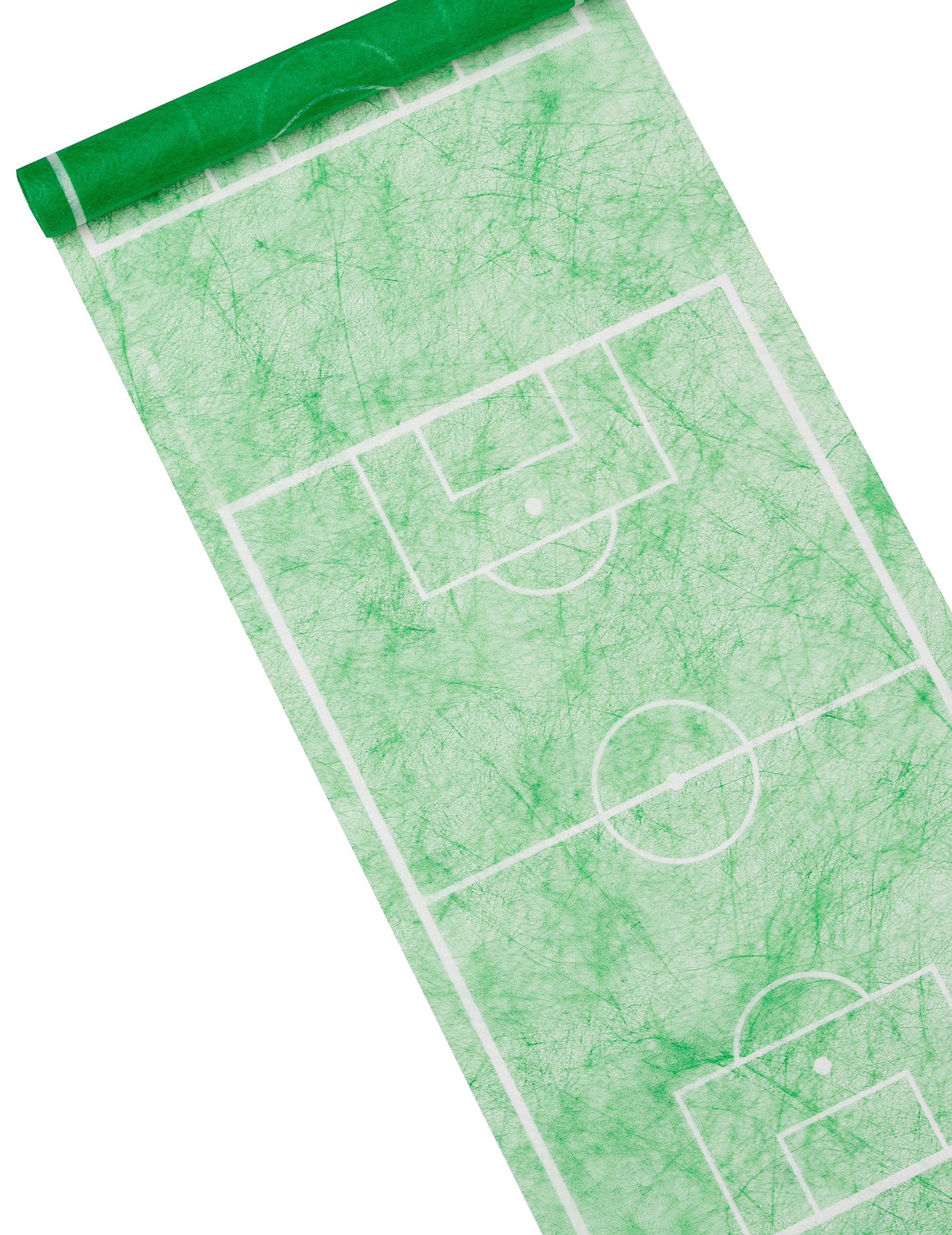 Chemin de table vert motif terrain de foot en matière non tissée 30 cm x 5 m