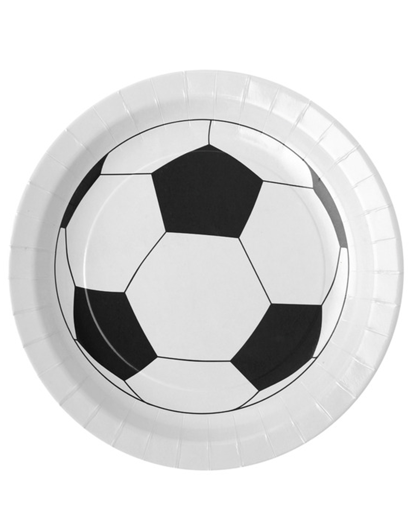10 Assiettes en carton ballon football 23 cm