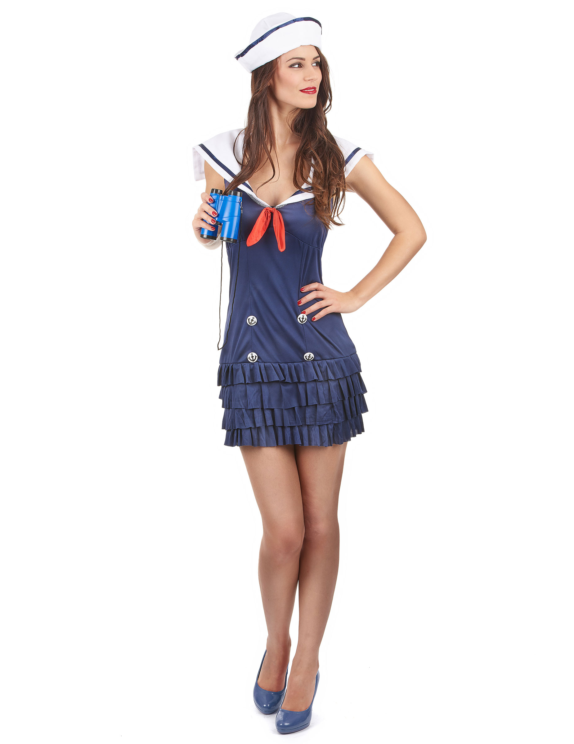 Déguisement marin sexy col V femme