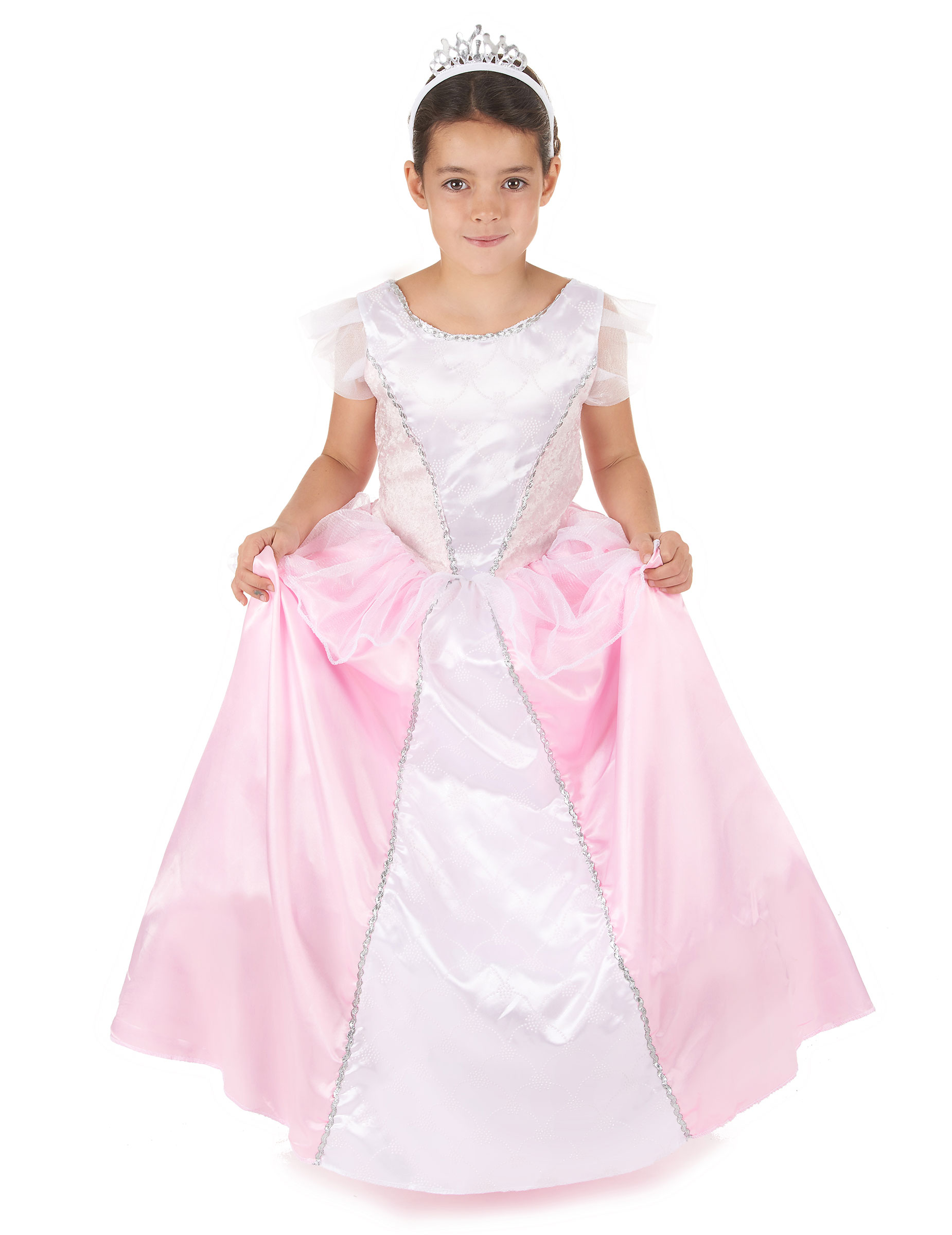 Déguisement princesse fille rose et blanc