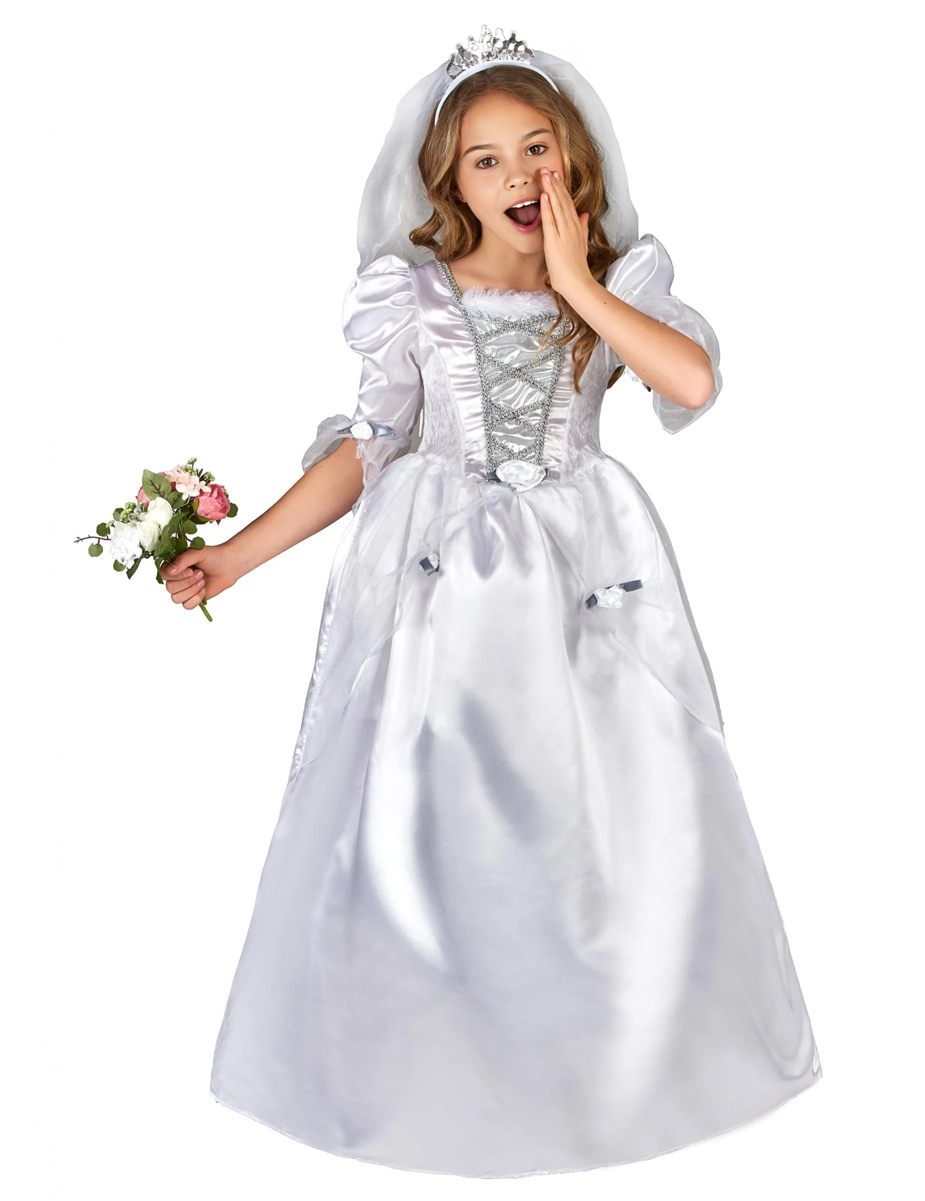 Déguisement mariée fille avec voile