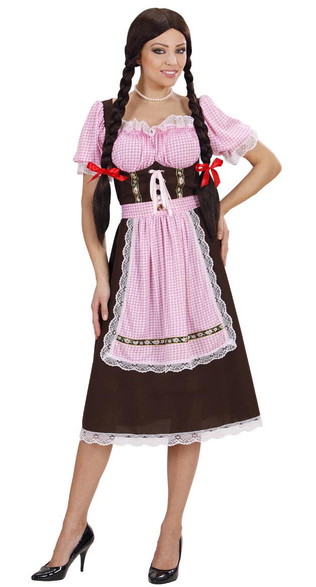 Déguisement bavaroise rose et marron femme