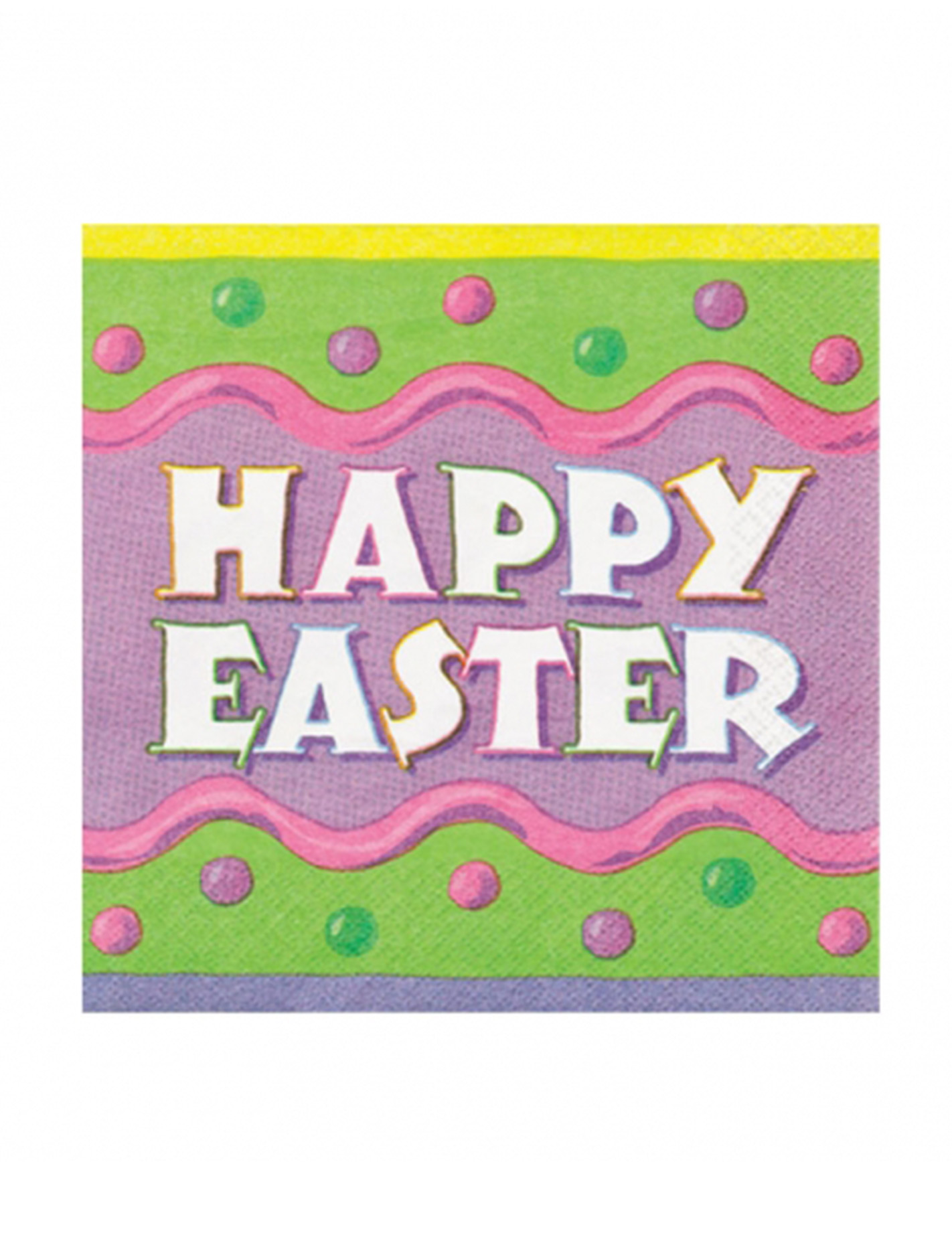 16 Petites Serviettes en papier Happy Easter 24 x 24 cm