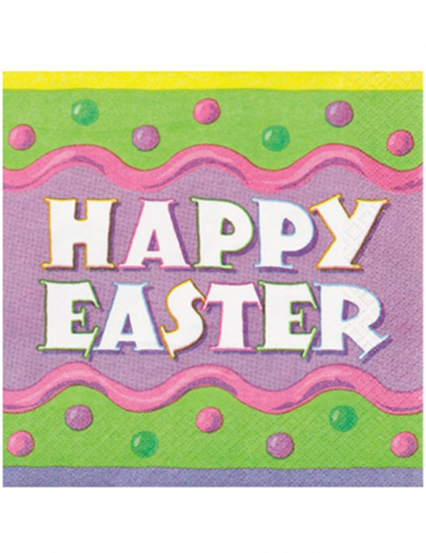 16 Serviettes en papier Happy Easter Pâques 33 x 33 cm