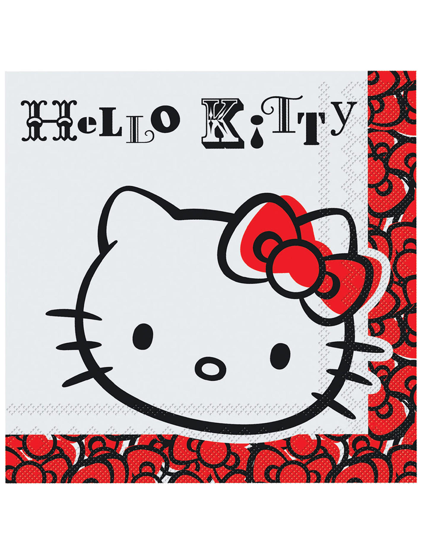 20 Serviettes en papier Hello Kitty Fun  33 x 33 cm