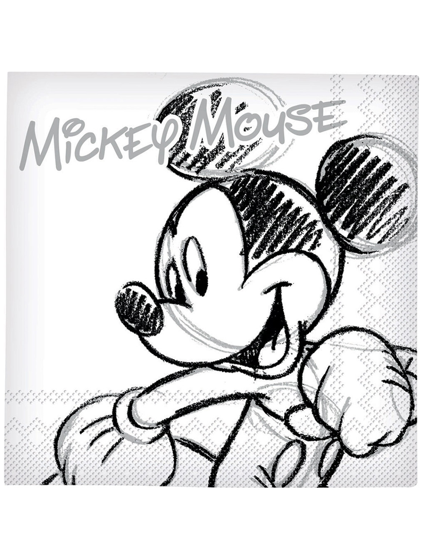 20 Serviettes en papier Mickey black and white 33 x 33 cm