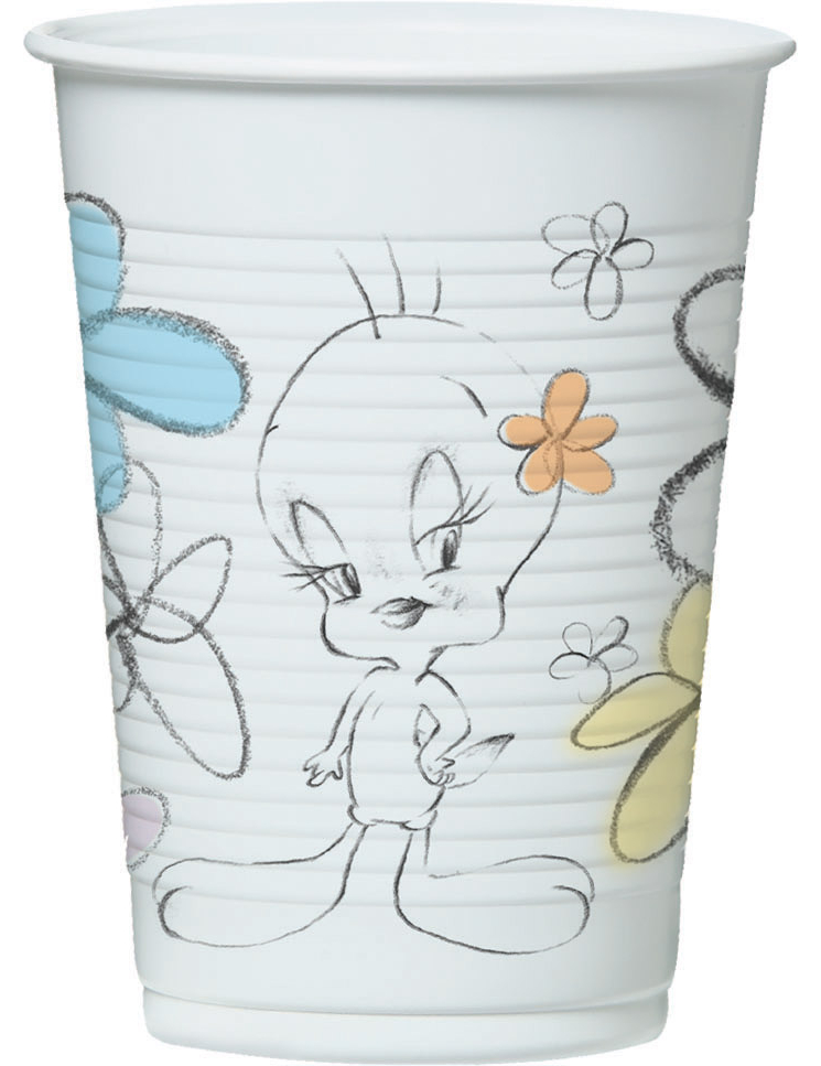 8 Gobelets plastique Titi Flower