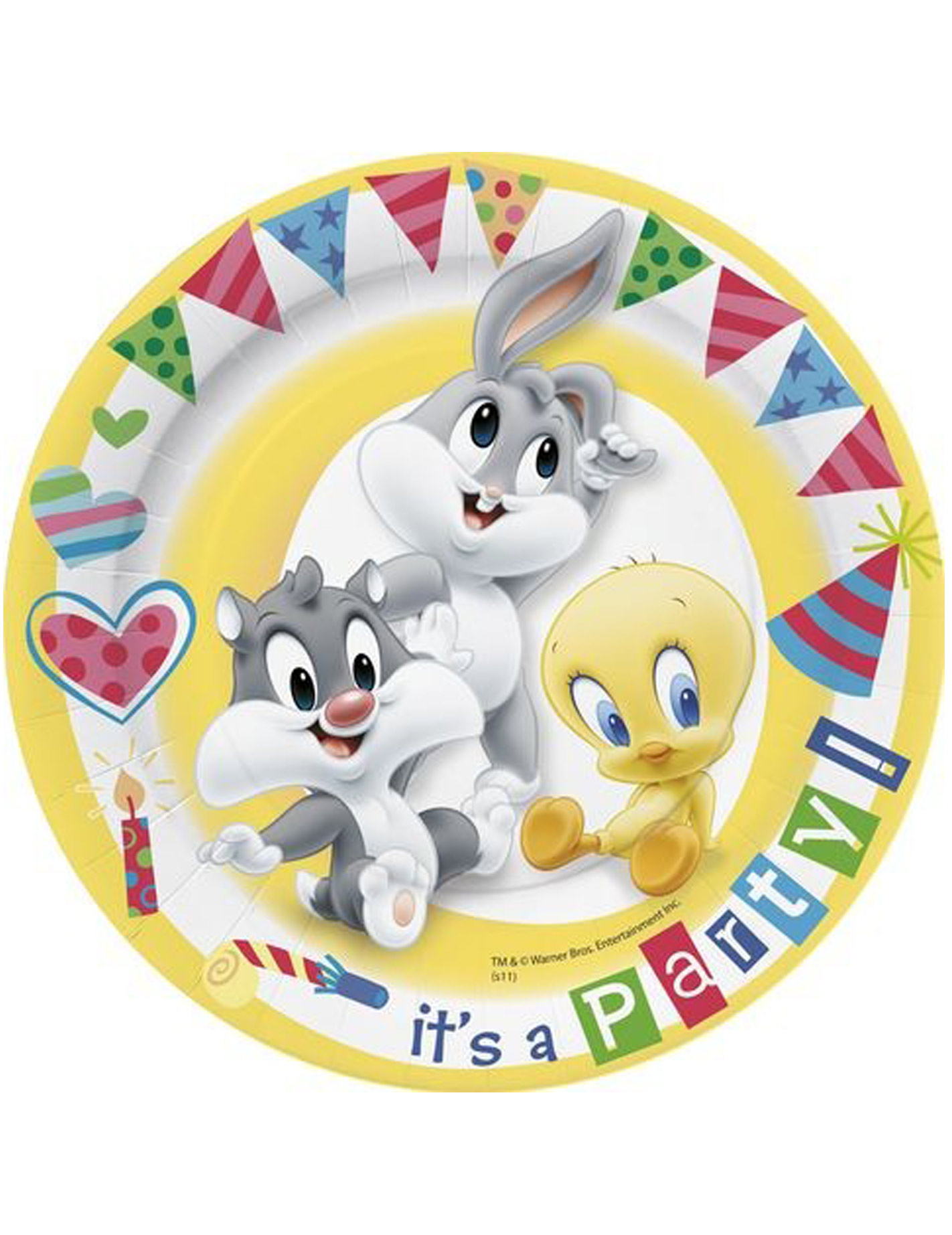 10 Assiettes carton Baby Looney Tunes