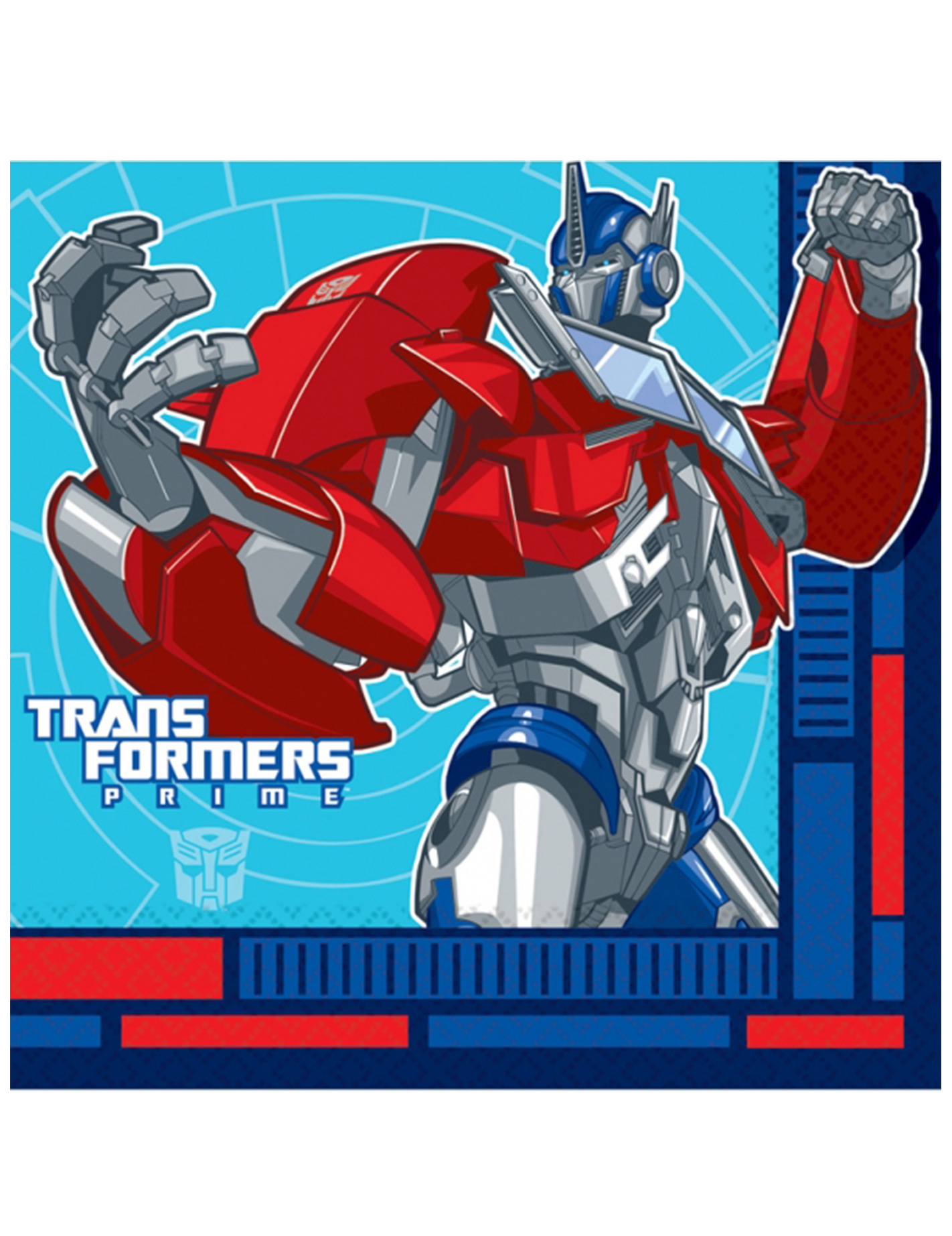16 Serviettes en papier Transformers 33 x 33 cm