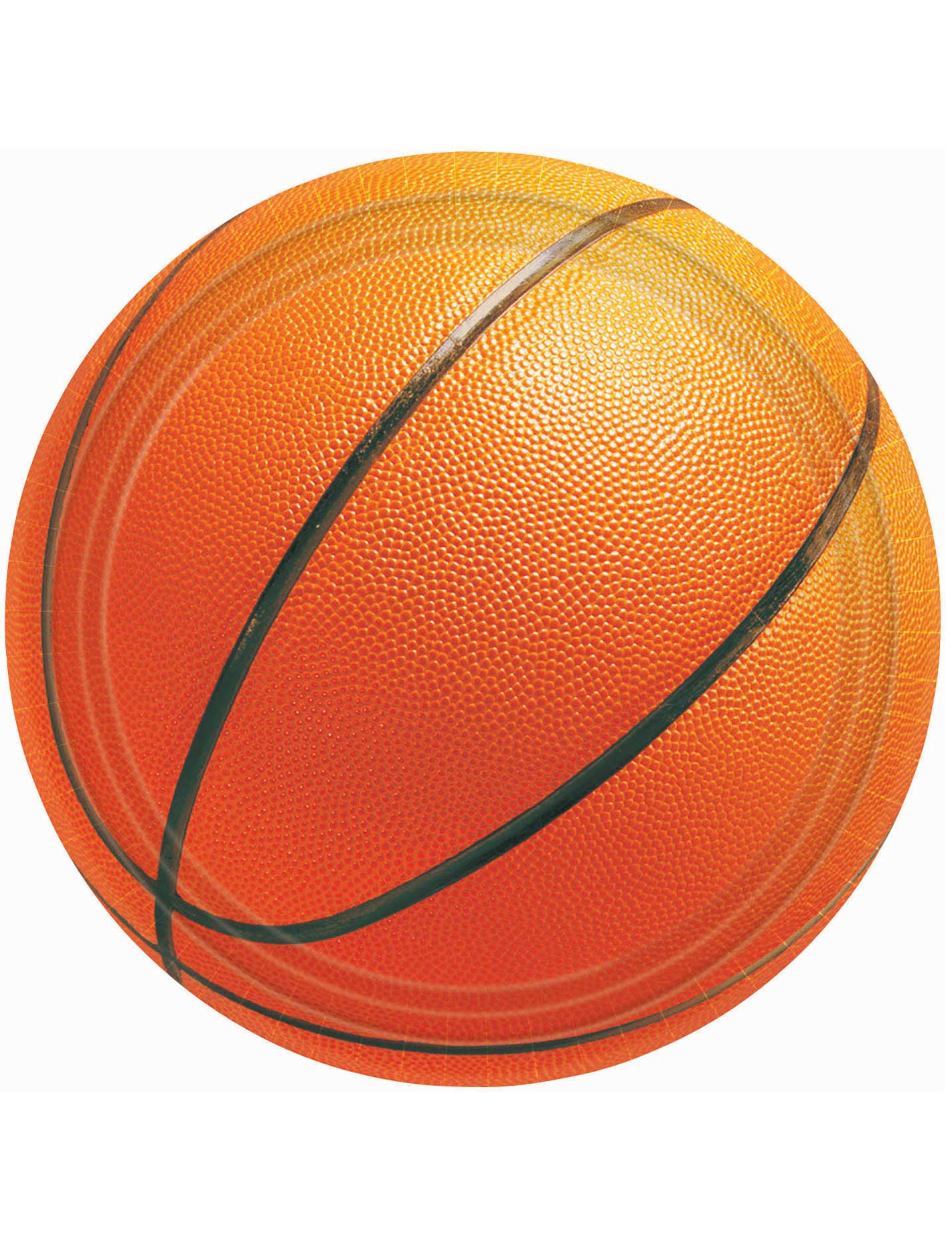 8 Assiettes en carton Basketball 27 cm