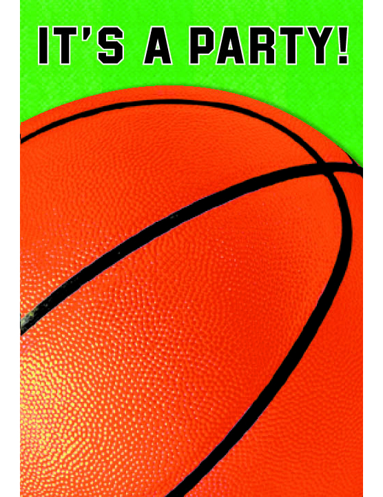 8 Cartes d'invitation Basketball
