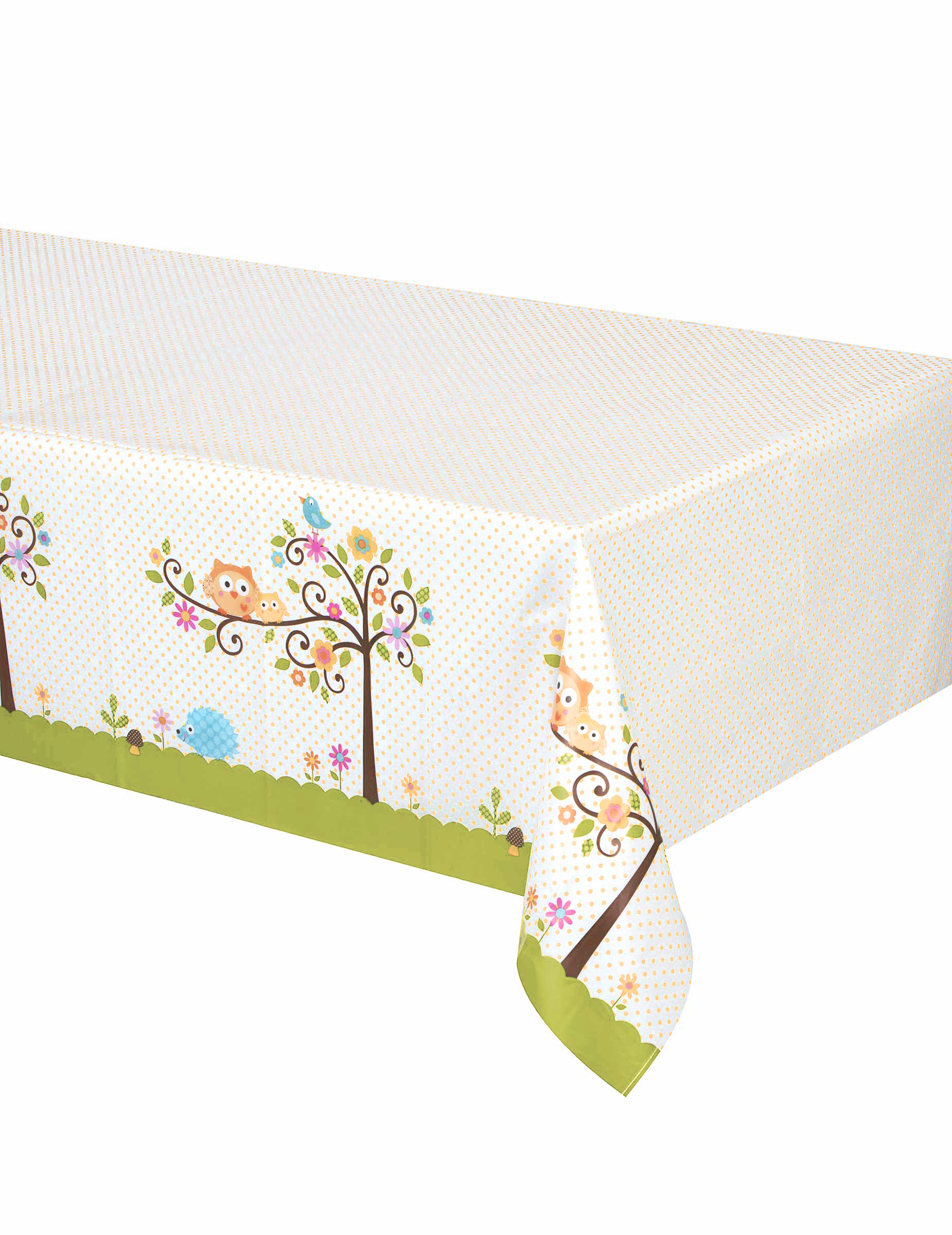 Nappe en plastique en petits hiboux 137 x 274 cm