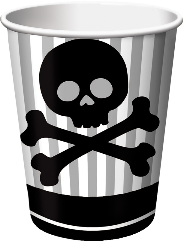 8 gobelets carton Pirate Party