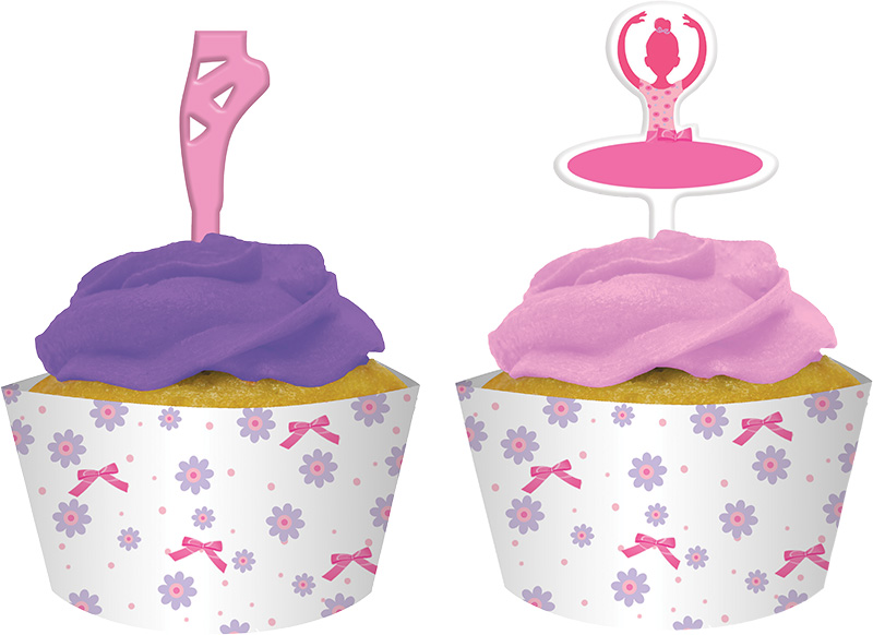12 moules à cupcake + pics Danseuse Ballerine