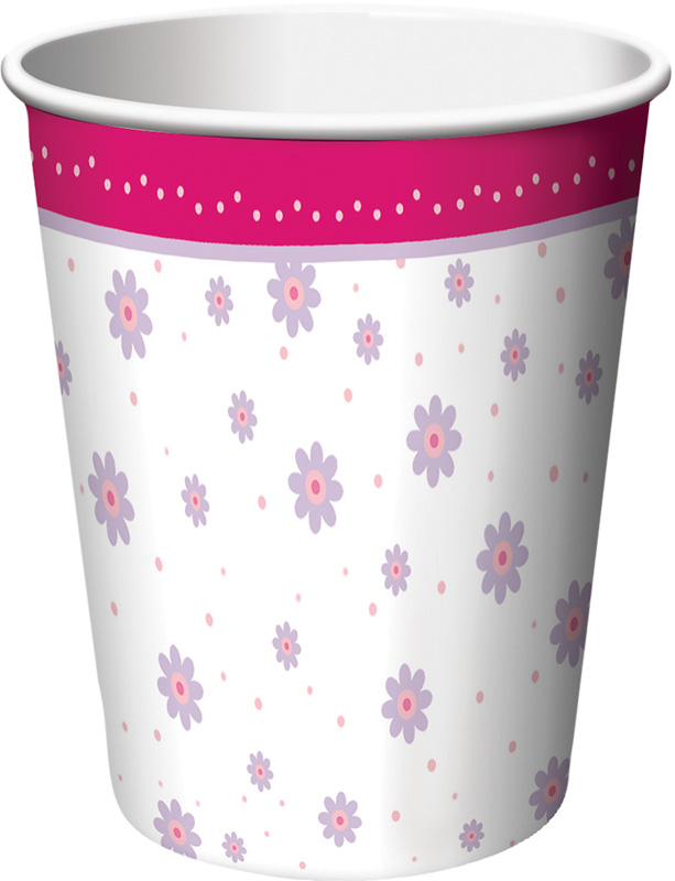 8 Gobelets en carton danseuse ballerine 256 ml