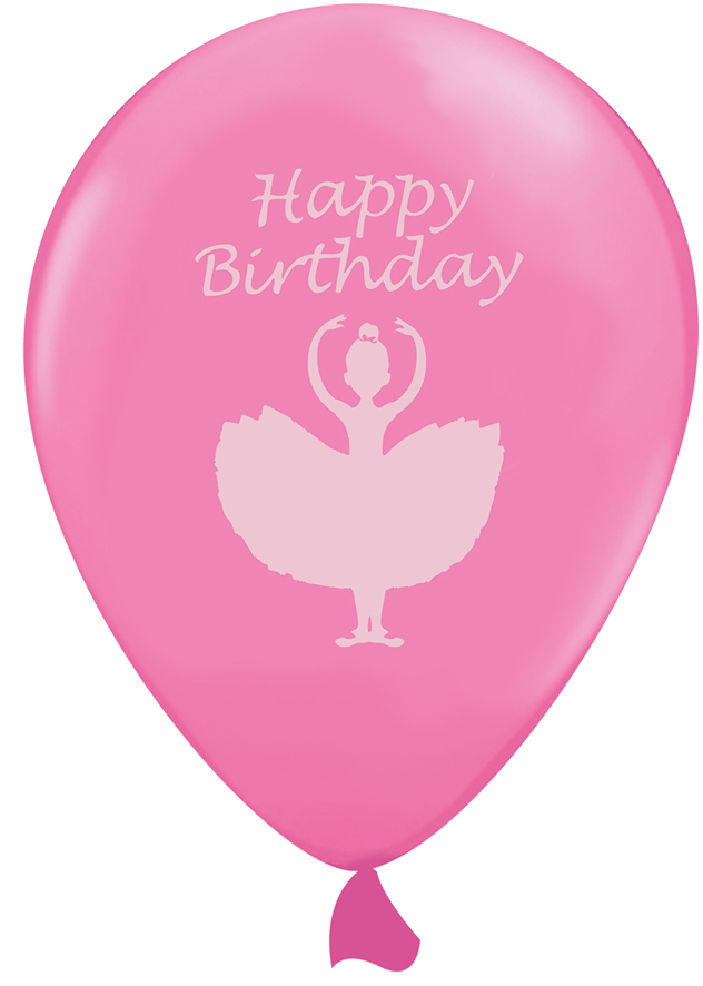 6 Ballons rose Danseuse Ballerine
