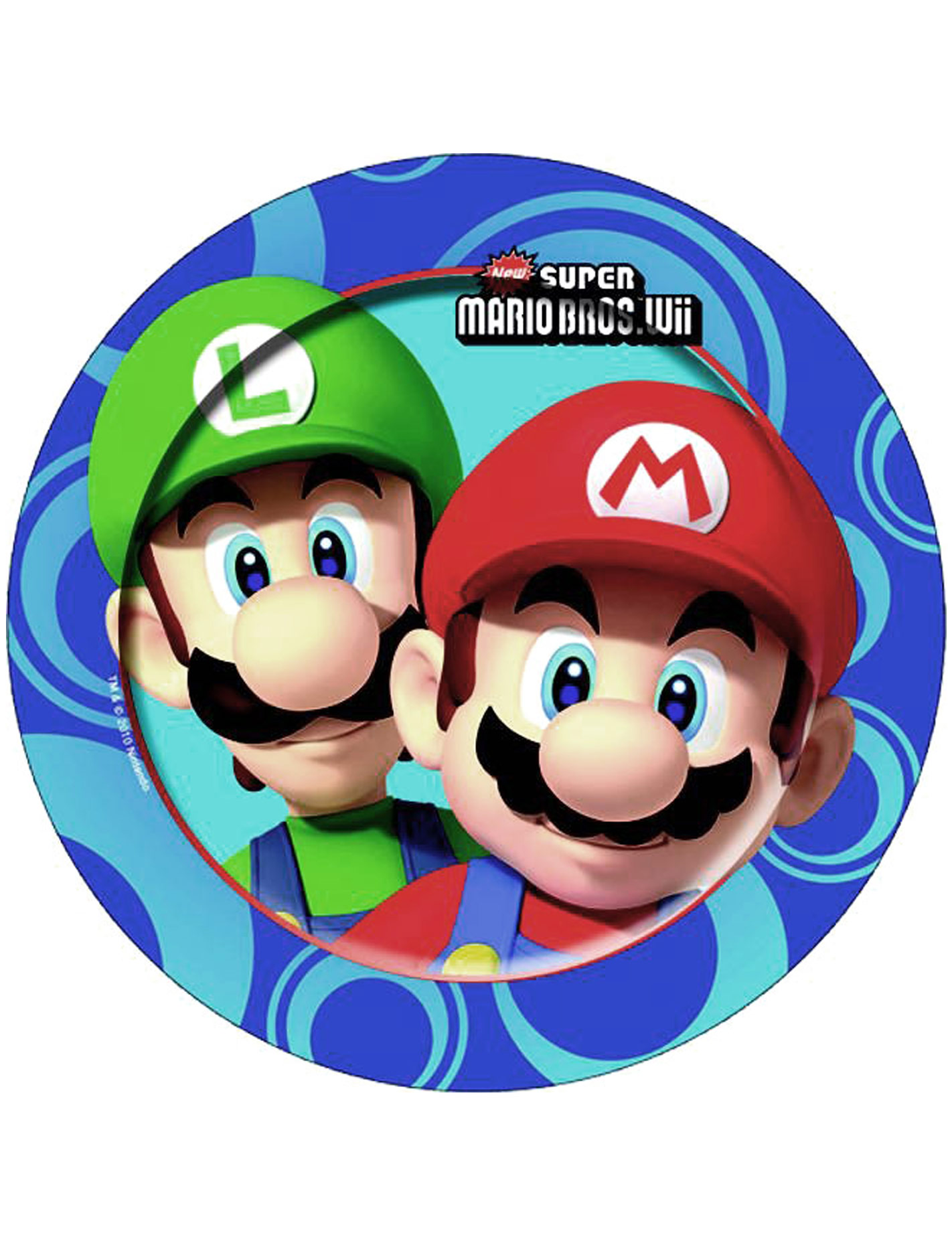 8 assiettes carton Mario Bros